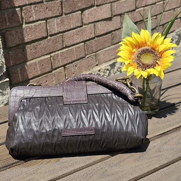 BCBGMaxAzria grey leather purse - Picture 2 of 9